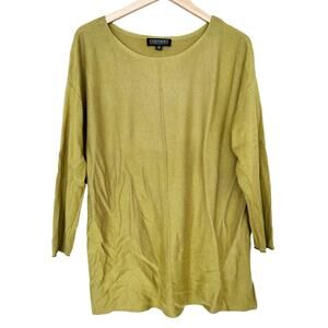 Context Lord & Taylor Cashmere Blend Green Sweater Sz 1X